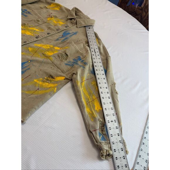 POL Paint Splatter Art To Wear Jacket Shirt Shacket Size Small - Picture 6 of 12